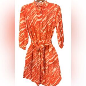 SOFT SURROUNDINGS Big Sur Tie Dye Gauze Cotton Dress